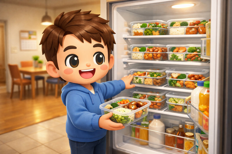 つくりおき.jpを1週間お試しした場合の使い方イメージ