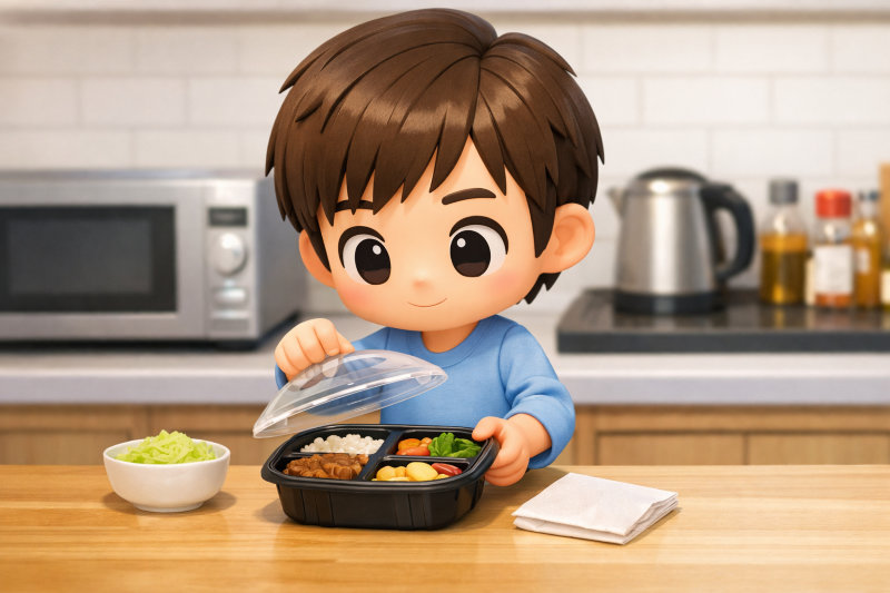 通常品の正しい温め方|フタの扱いと加熱前の準備